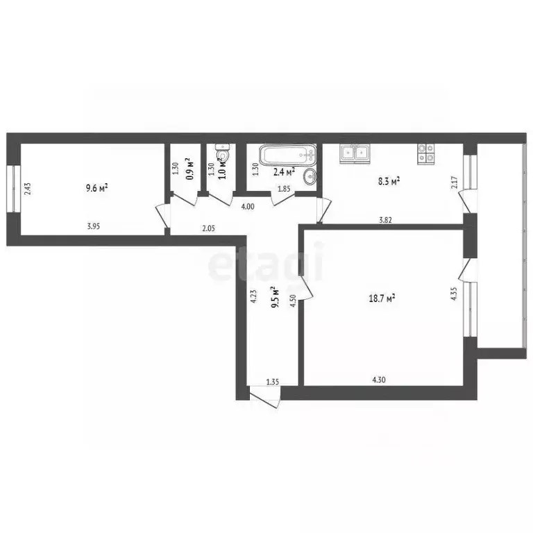 2-к кв. Мордовия, Рузаевский район, с. Перхляй Шишкеевская ул., 1 ... - Фото 2