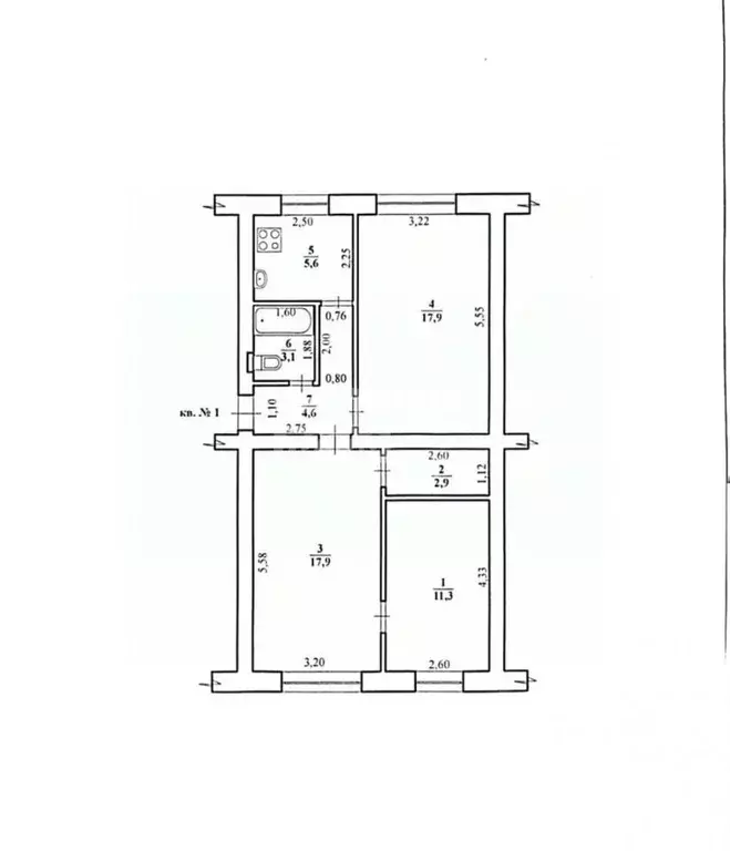 3-к кв. Волгоградская область, Волгоград ул. 64-й Армии, 77 (63.3 м) - Фото 2