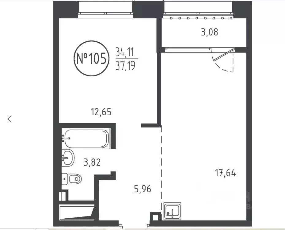 1-к кв. Иркутская область, Иркутск ул. Эдуарда Дьяконова, 14 (43.5 м) - Фото 1