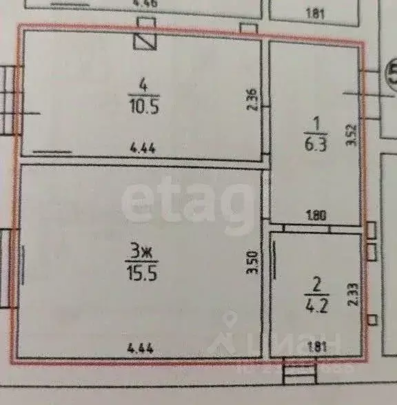 1-к кв. Калининградская область, Пионерский Октябрьская ул., 6А (36.5 ... - Фото 2