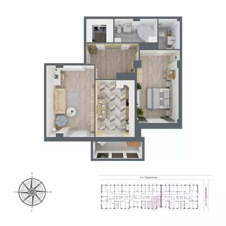 2-к кв. Карачаево-Черкесия, Черкесск Парковая ул., 10 (92.04 м) - Фото 1