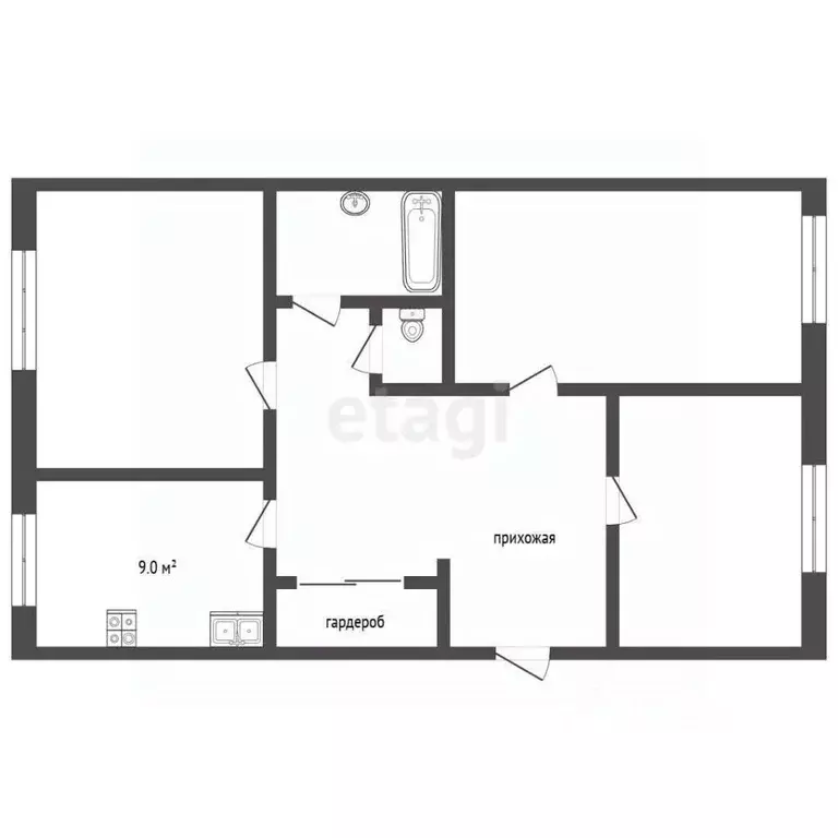 3-к кв. Камчатский край, Вилючинск Центральный мкр, 22 (62.3 м) - Фото 2