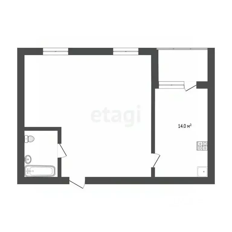 1-к кв. Тюменская область, Тюмень ул. Белинского, 20 (47.3 м) - Фото 2