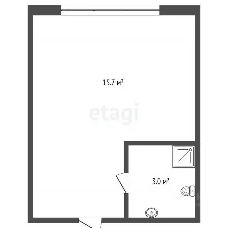 Студия Краснодарский край, Геленджик ул. Гоголя, 11А (15.7 м) - Фото 2