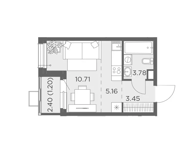 Продаётся квартира-студия, 24.3 м - Фото 0