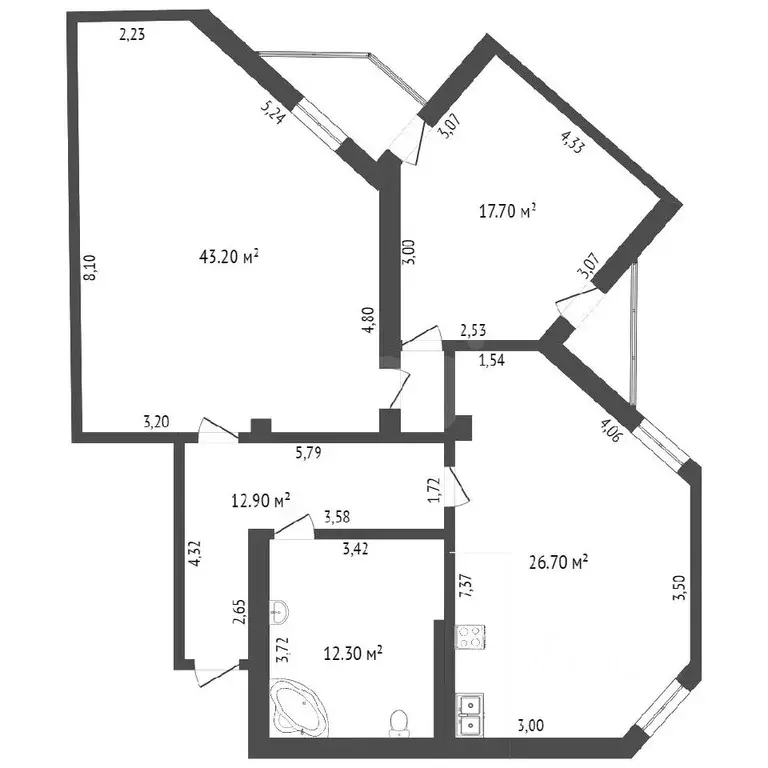 2-к кв. Крым, Симферополь ул. Екатерининская, 34 (116.1 м) - Фото 1