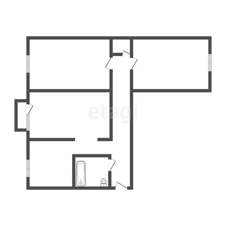 3-комнатная квартира: Ангарск, 88-й квартал, 19 (58 м) - Фото 0