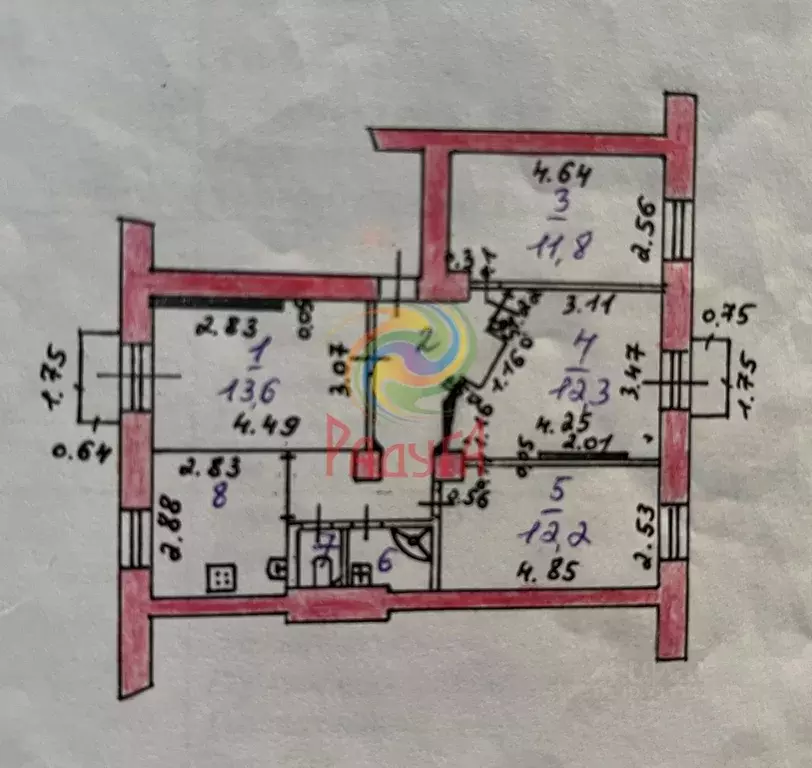 4-к кв. Ивановская область, Иваново ул. Карла Маркса, 42/62 (71.4 м) - Фото 1