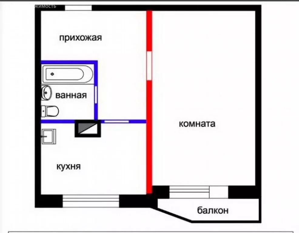 1-комнатная квартира: Москва, Дубнинская улица, 32к6 (40 м) - Фото 1