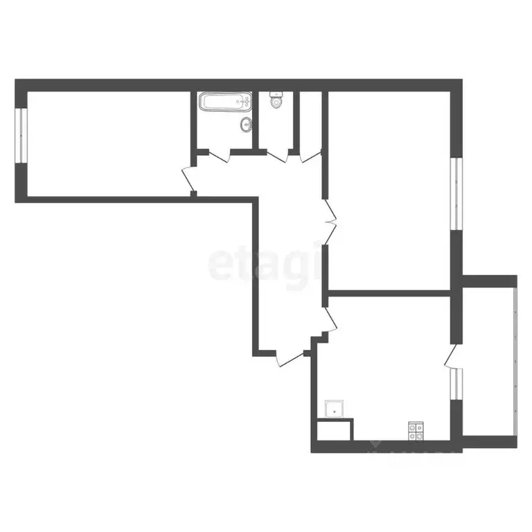 2-к кв. Смоленская область, Кардымово пгт ул. Ленина, 64 (50.3 м) - Фото 1