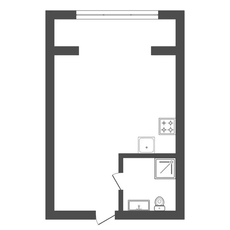 Квартира-студия: Благовещенск, Серышевский переулок, 16 (25 м) - Фото 1