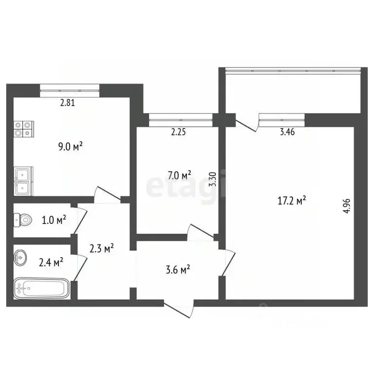 2-к кв. Оренбургская область, Оренбург ул. Чкалова, 3 (55.0 м) - Фото 2