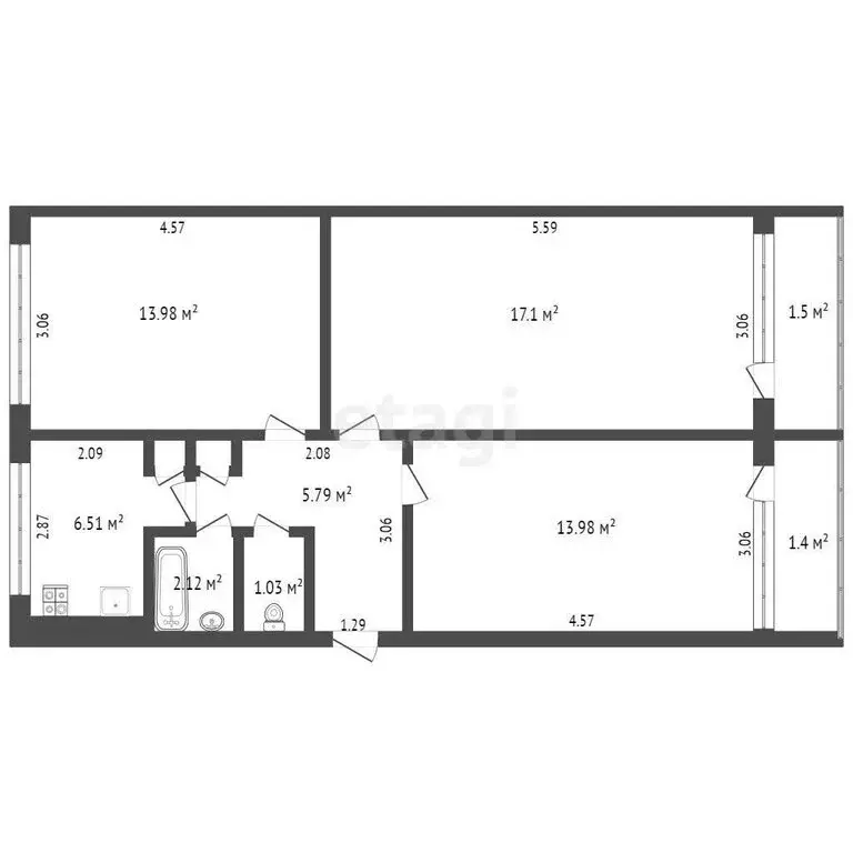 3-комнатная квартира: Саранск, улица Лихачёва, 32 (61.2 м) - Фото 0