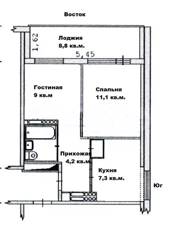 2-к. квартира, 35 м, 11/12 эт. - Фото 0