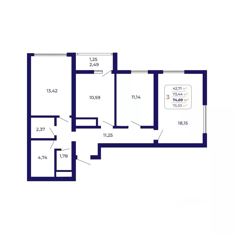 3-к кв. Башкортостан, Уфа Затон-Восточный жилрайон, Паруса жилой ... - Фото 0