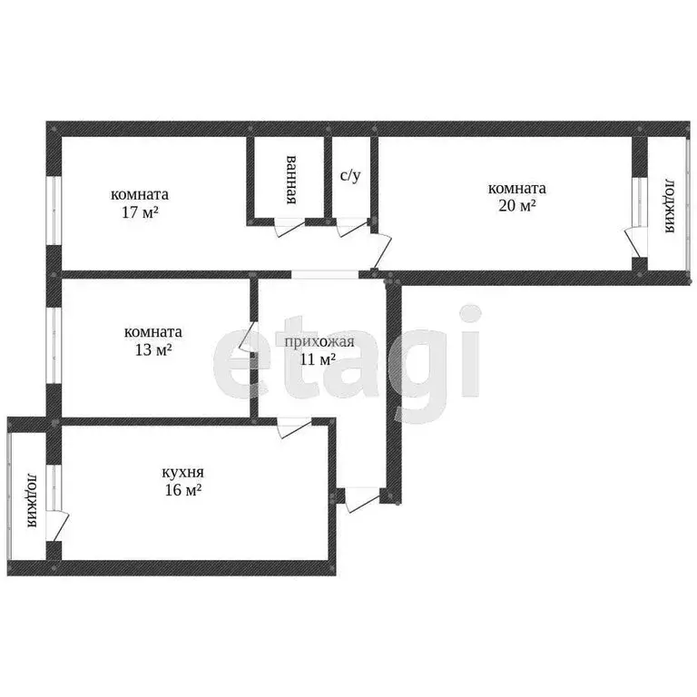 3-комнатная квартира: Кострома, улица Олега Юрасова, 7 (82.3 м) - Фото 0