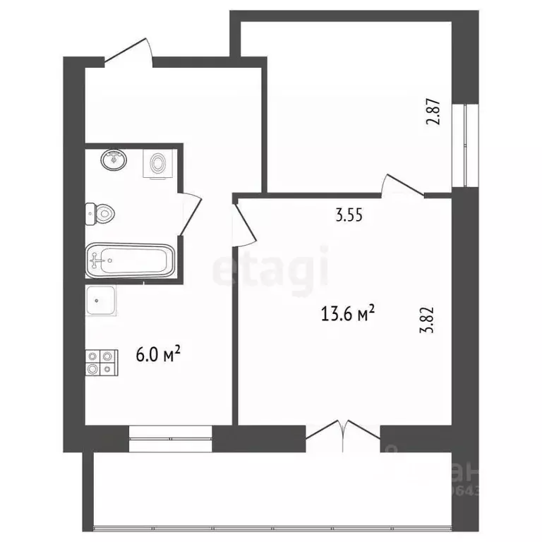 2-к кв. Москва Чертановская ул., 63К2 (37.9 м) - Фото 2