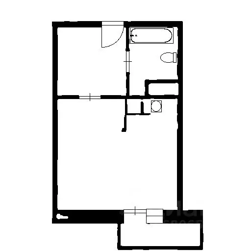 1-к кв. Татарстан, Казань ул. Ярышлар, 8 (31.7 м) - Фото 2