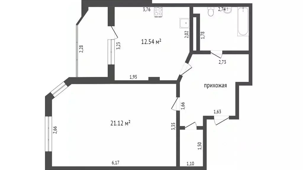 1-к кв. Брянская область, Клинцы ул. Ворошилова, 7 (54.1 м) - Фото 1