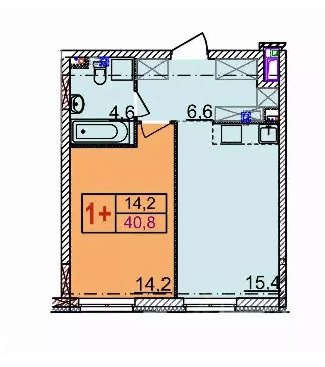 1-к кв. Нижегородская область, Нижний Новгород Квартет жилой комплекс ... - Фото 1