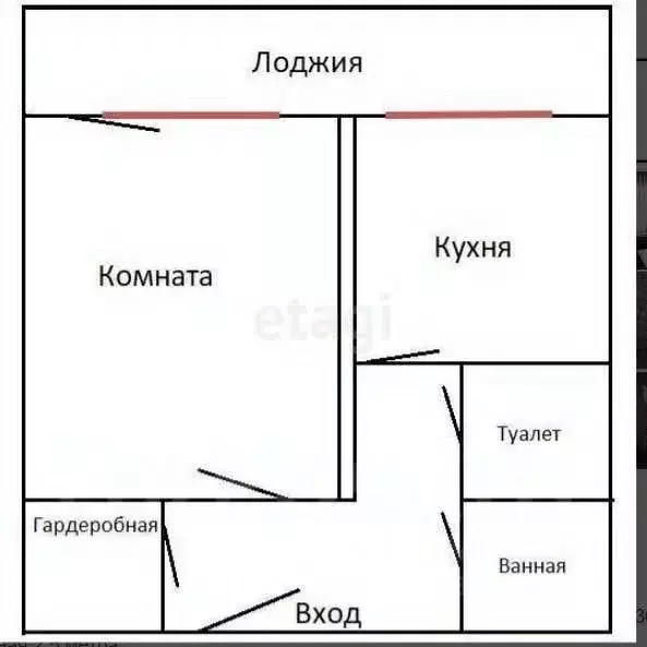 1-к кв. Приморский край, Владивосток ул. Калинина, 177 (36.2 м) - Фото 1