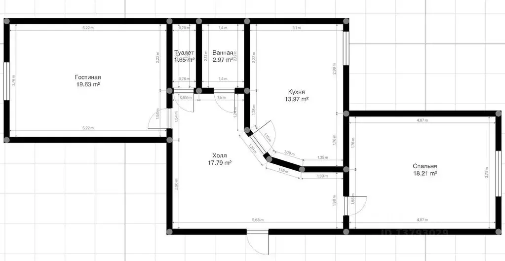 2-к кв. Кабардино-Балкария, Нальчик ул. Шогенова, 55к12 (75.0 м) - Фото 2