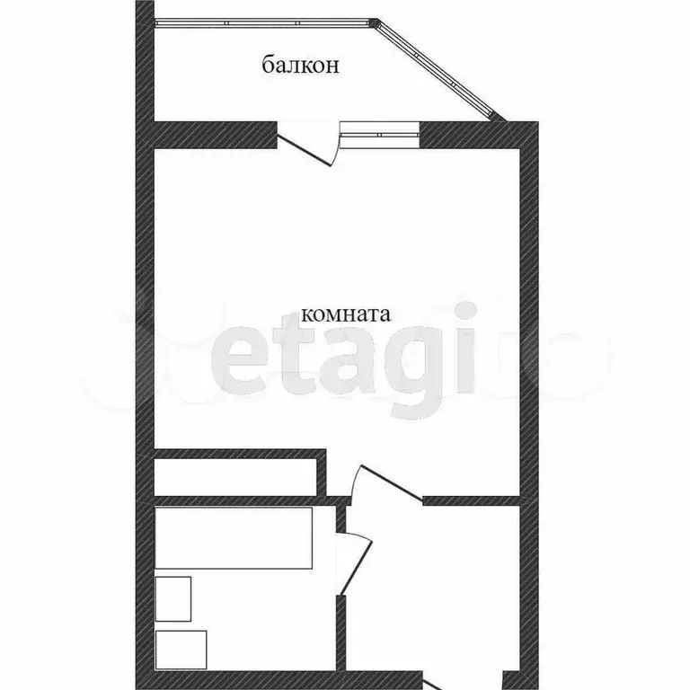 Квартира-студия, 22,6 м, 4/16 эт. - Фото 1