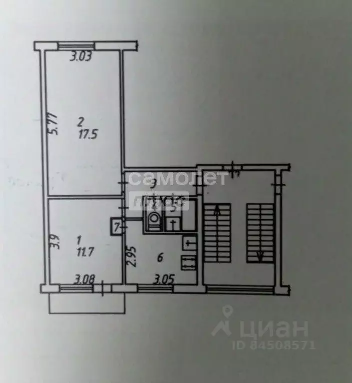 2-к кв. Калужская область, Калуга Московская ул., 315 (44.1 м) - Фото 2