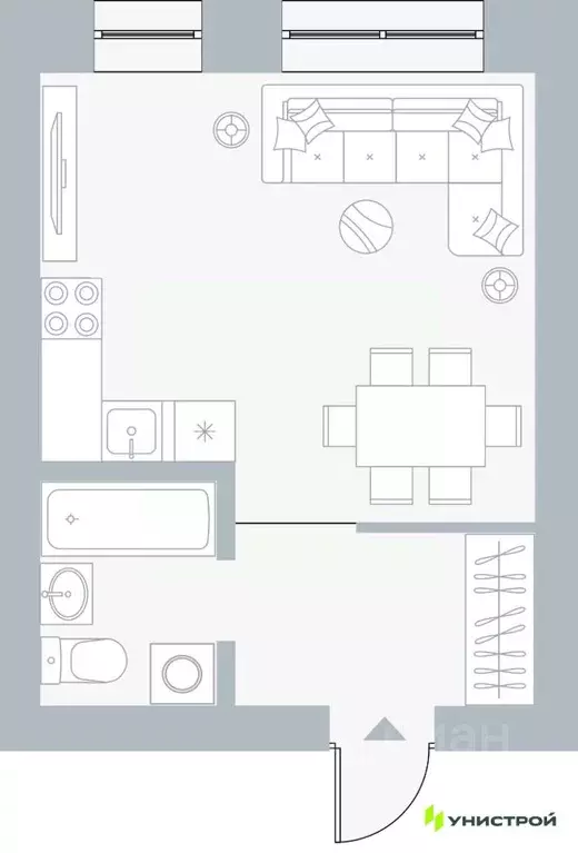 1-к кв. Пермский край, Пермь Рионская ул., 4А (28.86 м) - Фото 1