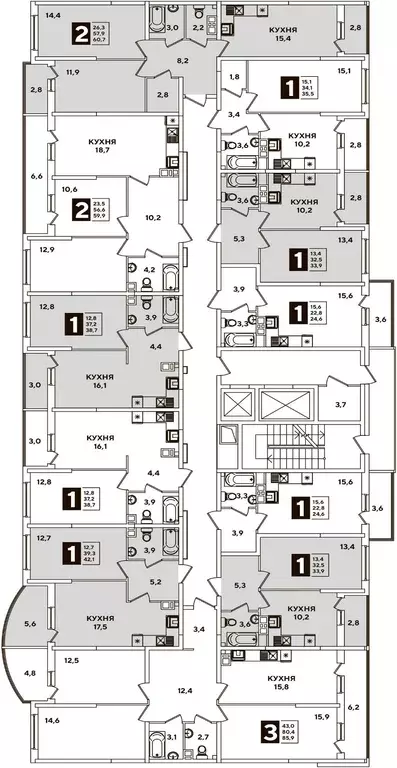 3-к кв. Краснодарский край, Краснодар ул. Ивана Беличенко, 95 (91.4 м) - Фото 1
