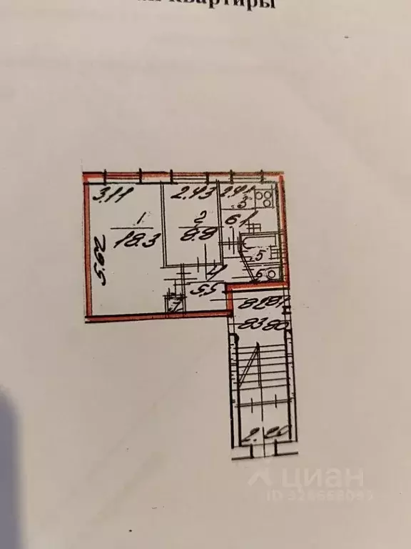 2-к кв. Санкт-Петербург ул. Верности, 26 (42.0 м) - Фото 1
