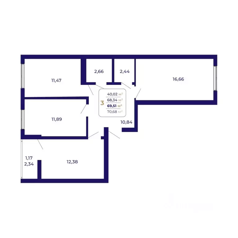 3-к кв. Башкортостан, Уфа Затон-Восточный жилрайон, Паруса жилой ... - Фото 1