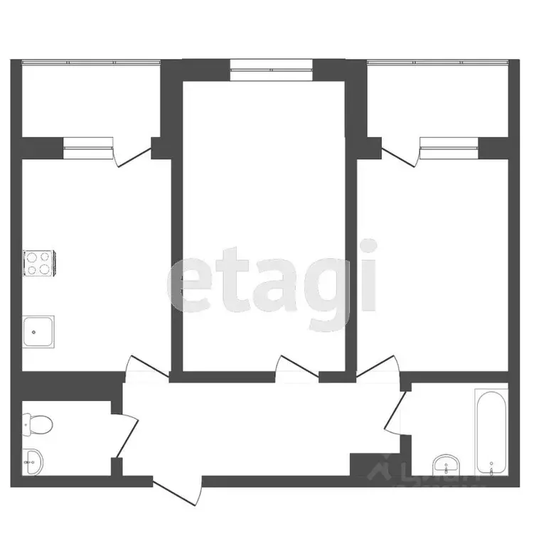 2-к кв. Ростовская область, Ростов-на-Дону ул. Шеболдаева, 95с1 (70.0 ... - Фото 1