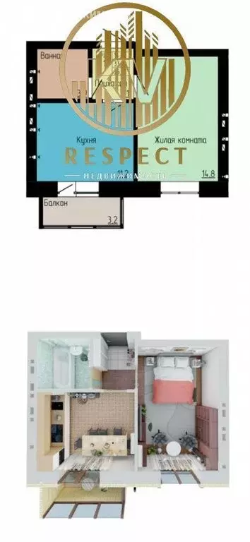 1-комнатная квартира: Ессентуки, Никольская улица, 25 (36.2 м) - Фото 1