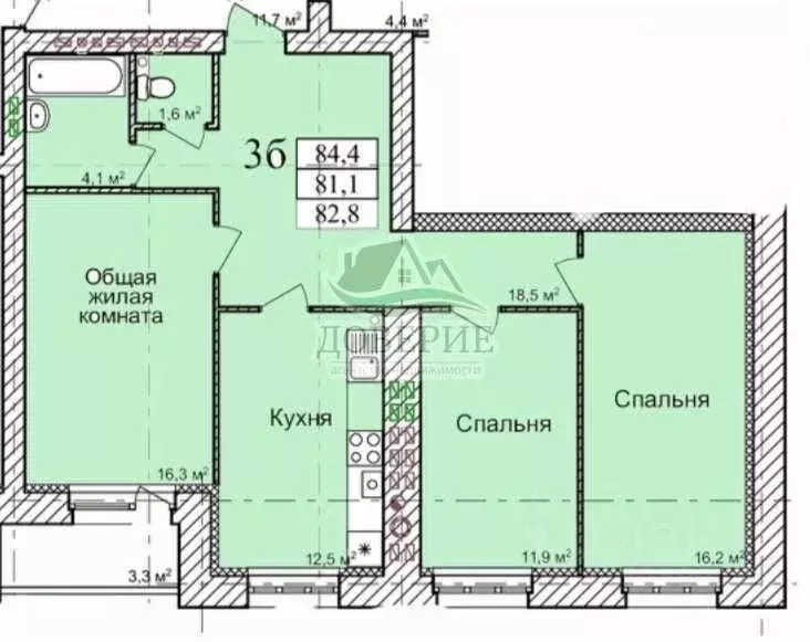 3-к кв. Тамбовская область, Тамбов городской округ, с. Бокино пер. ... - Фото 1
