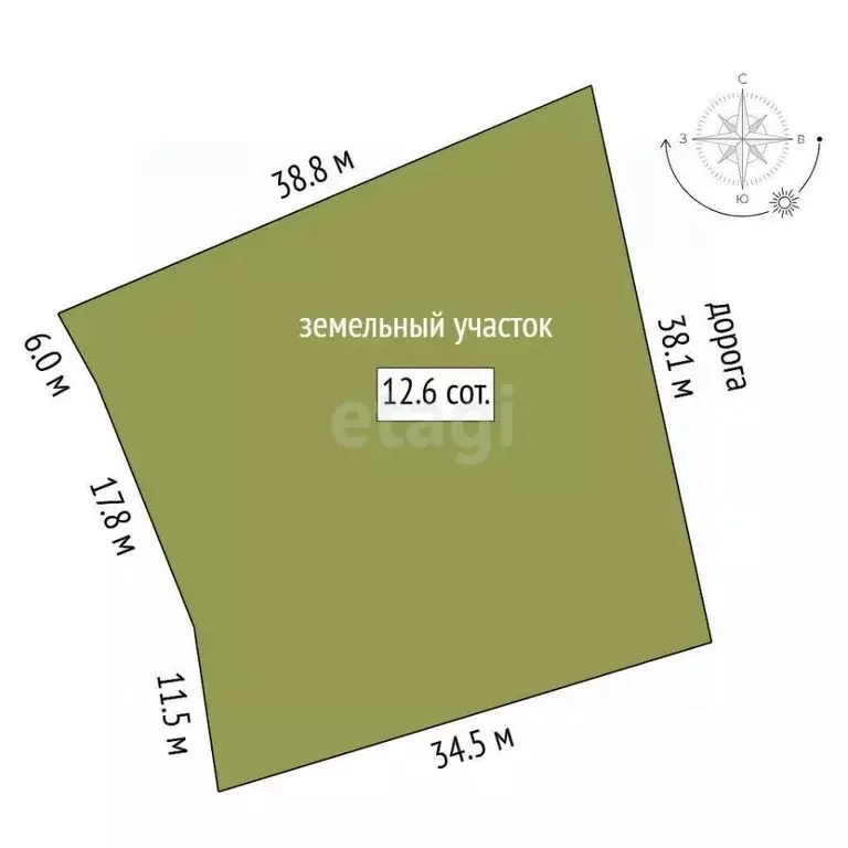 Участок в Тюменская область, Нижнетавдинский муниципальный округ, пос. ... - Фото 1