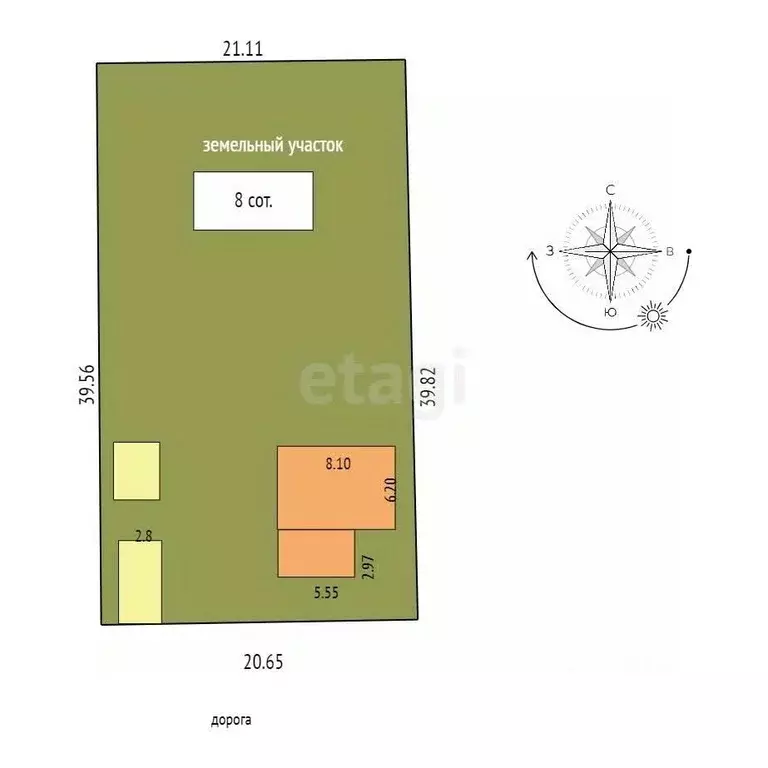 Дом в Крым, Сакский район, с. Фрунзе  (110 м) - Фото 2