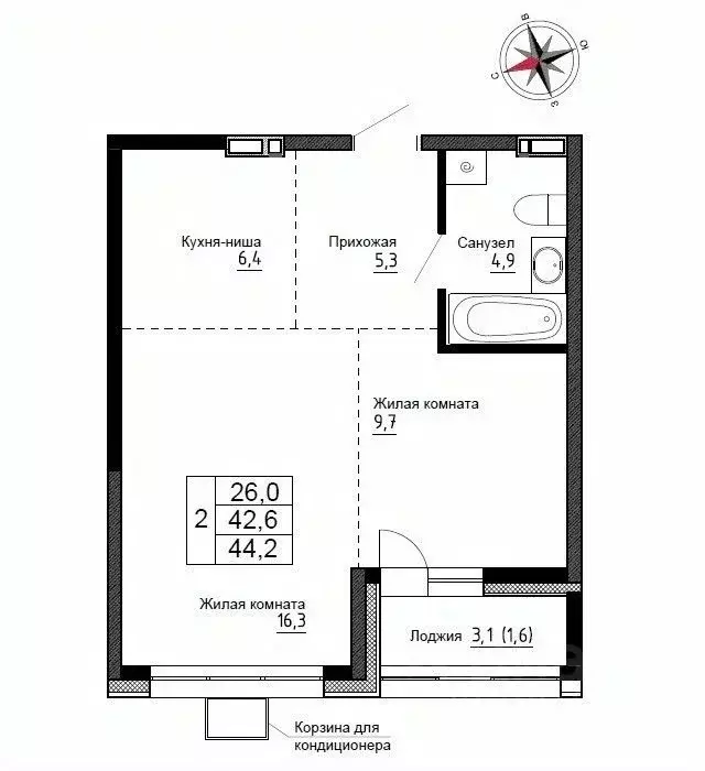2-к кв. Приморский край, Надеждинский район, пос. Новый ул. Ленина, ... - Фото 1