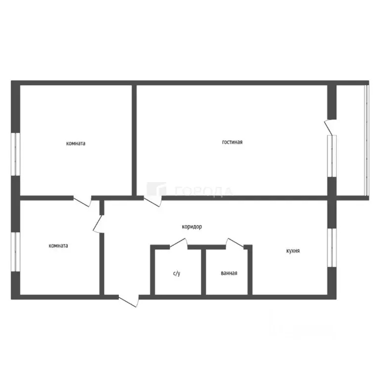 3-к кв. Алтайский край, Барнаул городской округ, Южный рп ул. ... - Фото 2