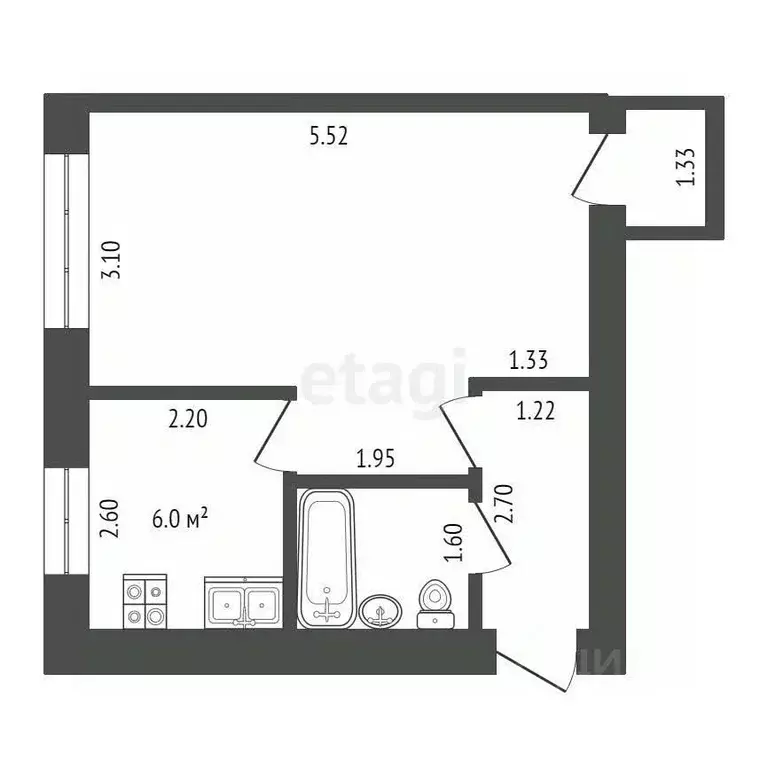 1-к кв. Марий Эл, Йошкар-Ола Первомайская ул., 122 (33.0 м) - Фото 1