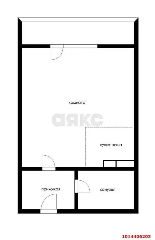 Квартира-студия: посёлок Знаменский, Природная улица, 10Б (28 м) - Фото 1