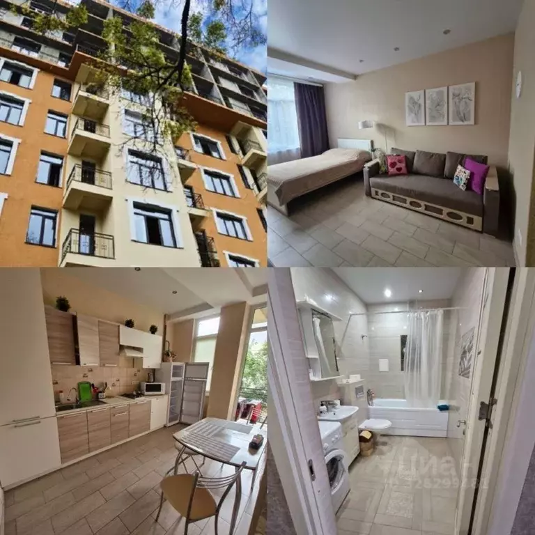 1-к кв. Краснодарский край, Сочи Мамайка мкр, ул. Анапская, 25 (40.0 ... - Фото 1