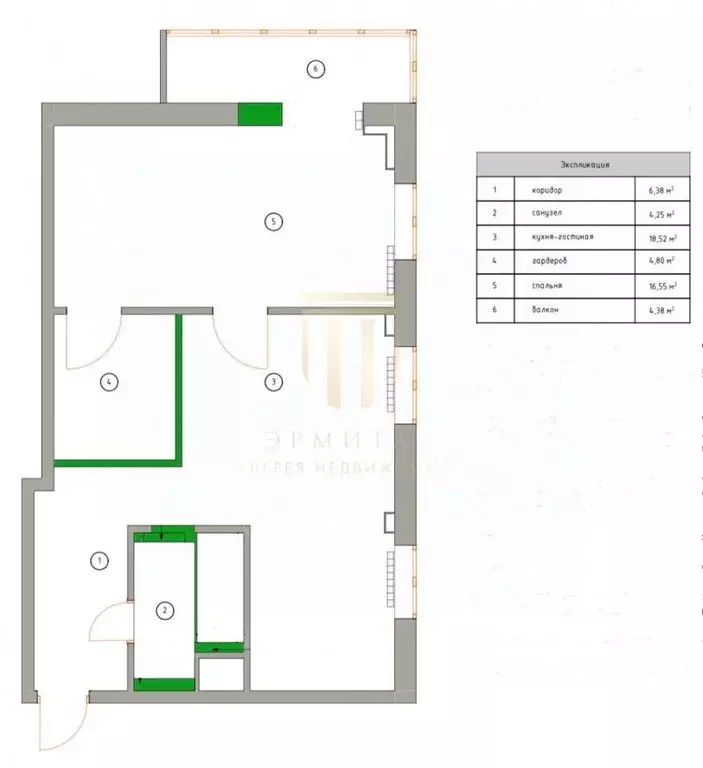 1-к кв. Санкт-Петербург Краснопутиловская ул., 111 (51.7 м) - Фото 1