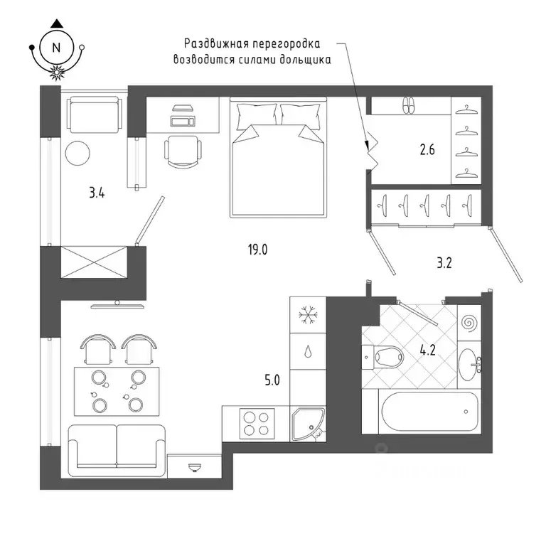 1-к кв. Санкт-Петербург бул. Измайловский, 11 (35.5 м) - Фото 0