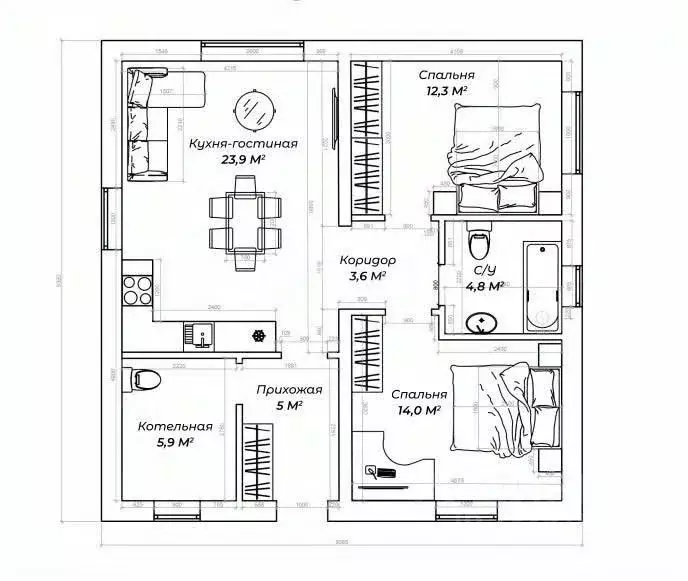 Дом в Тверская область, Калининский муниципальный округ, Тихий Берег в ... - Фото 2