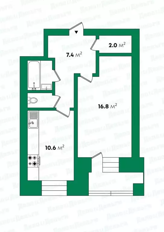 1-к кв. Кировская область, Киров ул. Пятницкая, 40 (40.6 м) - Фото 2
