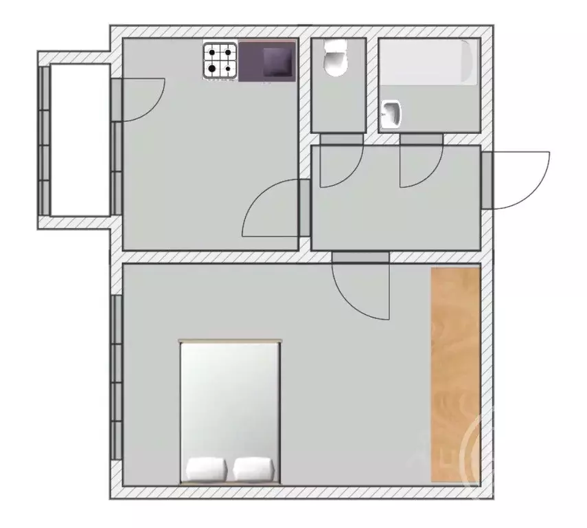1-к кв. Ленинградская область, Сертолово Всеволожский район, ул. ... - Фото 2