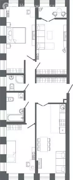 3-комнатная квартира: Екатеринбург, улица Мира, 47 (104.5 м) - Фото 0