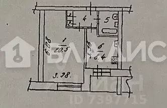 1-к кв. Вологодская область, Вологда Окружное ш., 25 (35.6 м) - Фото 1
