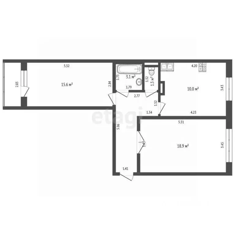 1-к кв. Мордовия, Саранск ул. Фурманова, 38 (39.0 м) - Фото 1